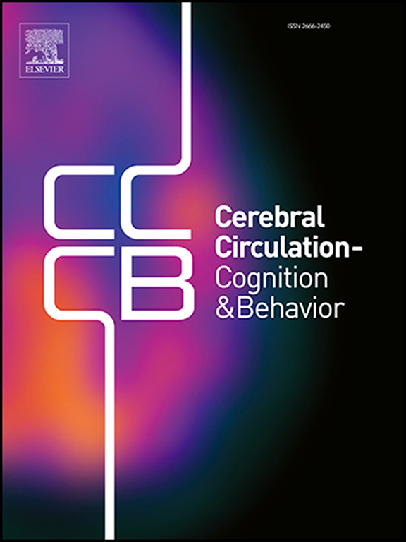 Go to journal home page - Cerebral Circulation - Cognition and Behavior